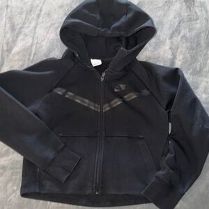 Nike Tech Cropped Black Hoodie XS